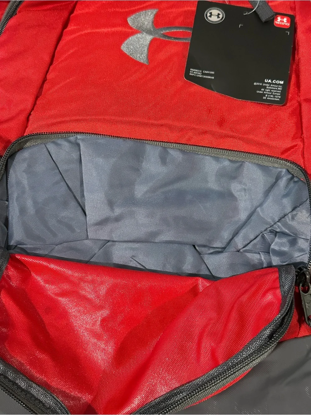 Under Armour Red and Gray Storm1 Backpack